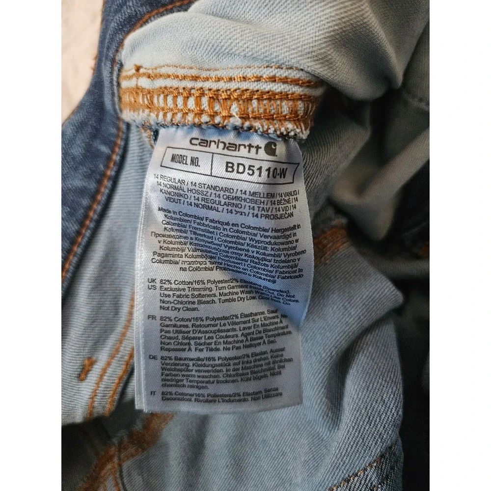 NWT Carhartt Rugged Flex Relaxed Fit Double-Front Work Jeans Size 14 Regular